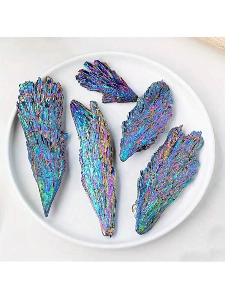 Raw Blue Rainbow Peacock Flame Feather Tourmaline