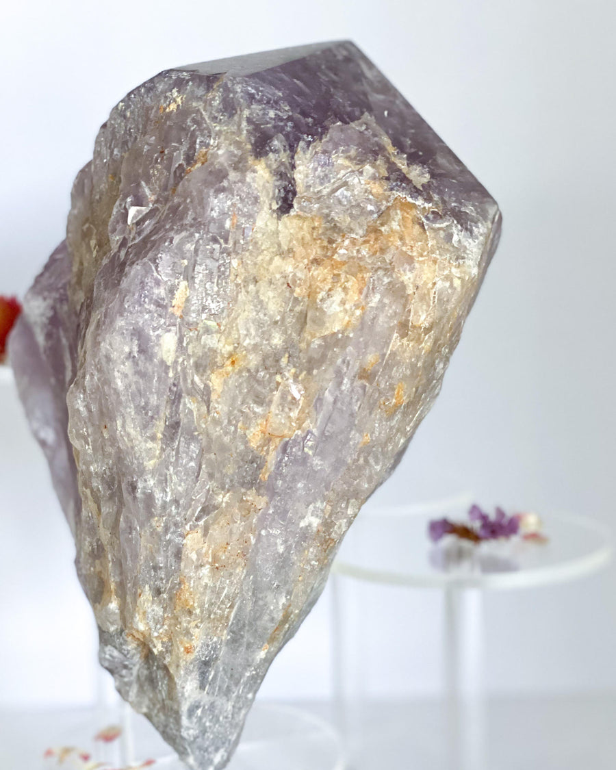 Natural Amethyst Backbone Obelisk Quartz Crystal Point ♢♢ Large