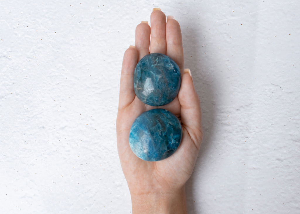 Blue Apatite Palm Stone