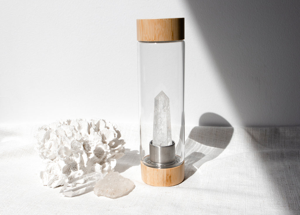 Clear Quartz Crystal Elixir Bottle