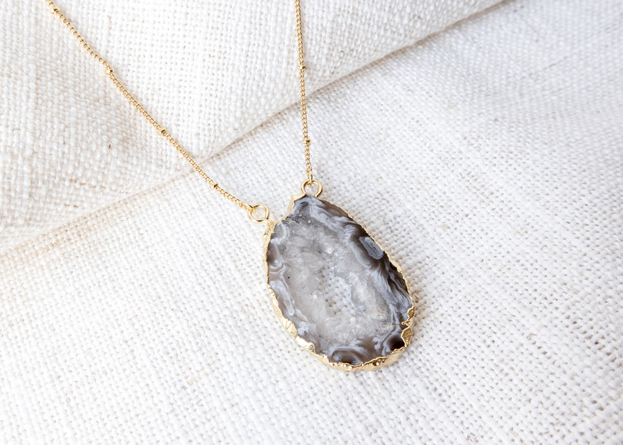 Agate Geode Necklace